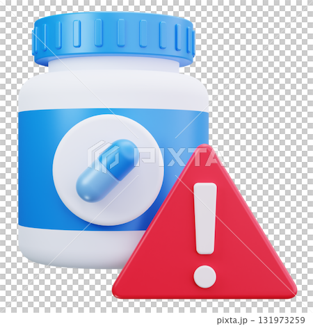Warning Medicine Bottle 131973259
