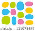 手書き＆カラフルなゆるい楕円のセット 131973424
