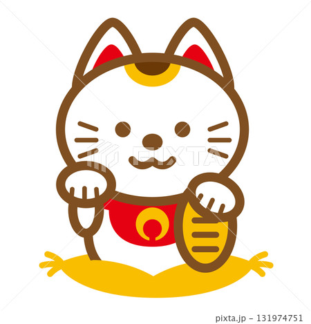 正面な招き猫 正面な招き猫 131974751