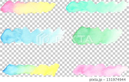 Watercolor frame and decorative material vector 131974944