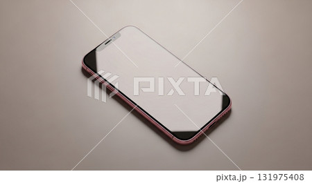 スマートフォン正面ディスプレイ(ピンク・オフ表示) スマートフォン正面ディスプレイ(ピンク・オフ表示) 131975408