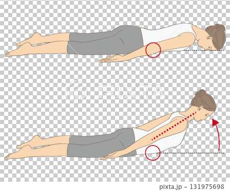 首の筋力強化のためのエクササイズ 131975698