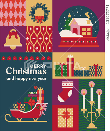 Patchwork Christmas Greeting Cards 131975771