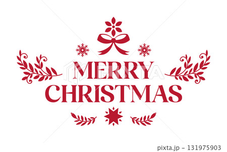 Festive Bell And Branches Design 131975903