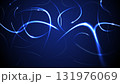 Abstract futuristic blue background with geometric shapes and flow lights. Vector illustration 131976069
