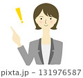ひらめいた女性　ボブ外はね 131976587