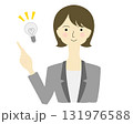 ひらめいた女性電球　ボブ外はね 131976588