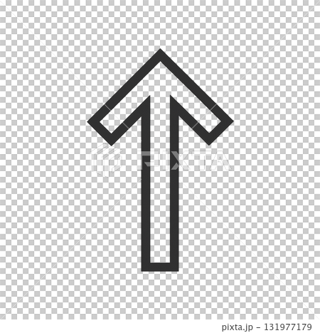 黒色のシンプルな矢印アイコン、モノトーンで統一された黒い矢印マーク、スタイリッシュなブラックの方向サ 131977179