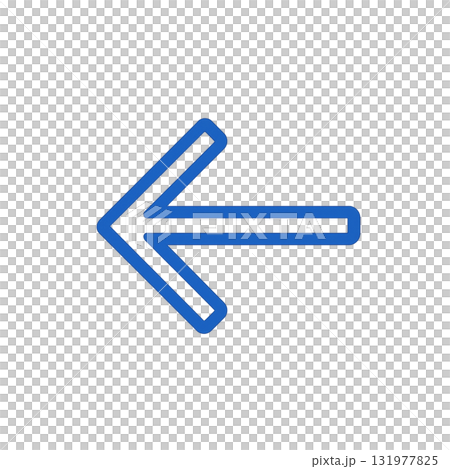 爽やかな青色の矢印アイコン、信頼感のあるブルーカラーの矢印マーク、シンプルで清潔感のある青い方向サイ 131977825