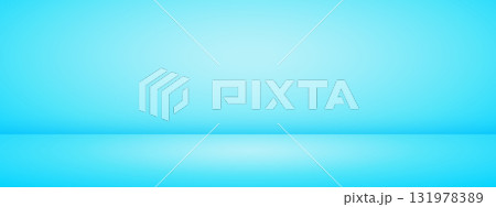 Turquoise studio room. Limbo light background. Abstract 3d bg with empty space for advertising text. Vector mockup illustration. 131978389