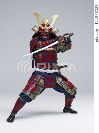 甲冑を着た武将　日本のサムライ 131978522
