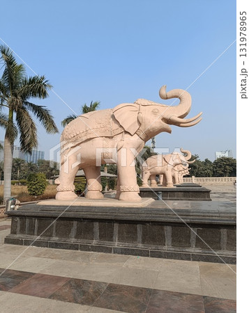 Noida , india- Elephant Statues , A picture of Elephant Statues in noida dec 21 2024 Noida , india- Elephant Statues , A picture of Elephant Statues in noida dec 21 2024 131978965