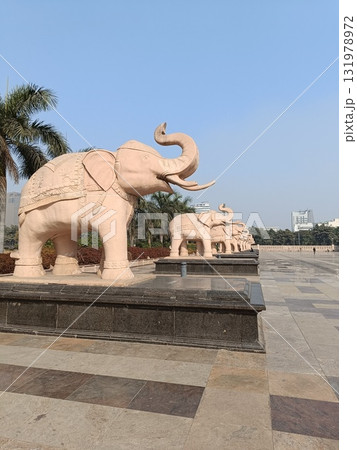 Noida , india- Elephant Statues , A picture of Elephant Statues in noida dec 21 2024 131978972