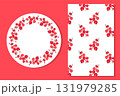 Bright Rowan Wreath and Seamless Berry Pattern 131979285