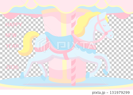 2026 Horse Year New Year's card template 2026 Horse Year New Year's card template 131979299