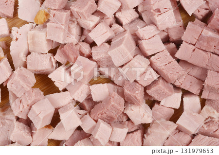 Diced ham 131979653