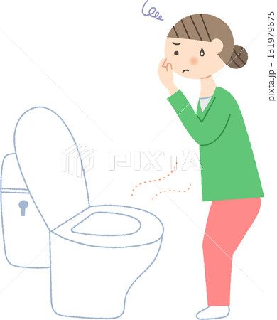 トイレの匂いが気になる女性 131979675
