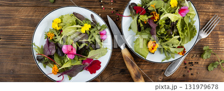 Delicate salad, fresh salad. 131979678