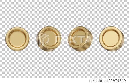cartoon style gold coin 3D graphic 131979849
