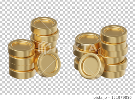cartoon style stack of gold coin 3D graphic cartoon style stack of gold coin 3D graphic 131979850