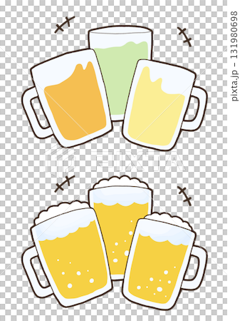 飲料和啤酒的手繪插圖 飲料和啤酒的手繪插圖 131980698