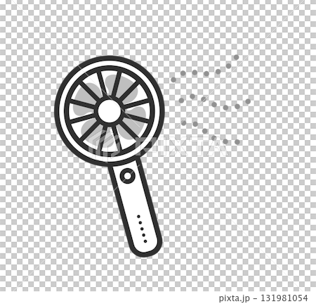Handy fan icon illustration Handy fan icon illustration 131981054