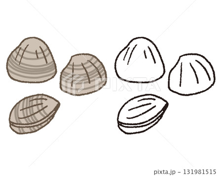 手描きのアサリ 131981515