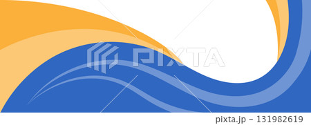 Color wave. Blue and orange dynamic shapes. Template for banners, covers, posters, flyers and creative ideas Color wave. Blue and orange dynamic shapes. Template for banners, covers, posters, flyers and creative ideas 131982619