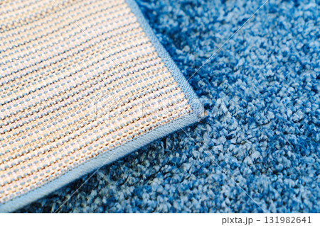 close-up. blue Interior pile carpet close-up. blue Interior pile carpet 131982641
