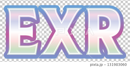 カードゲーム用レアリティ文字「EXR」エクストリームレア / レアリティアイコン素材 131983060
