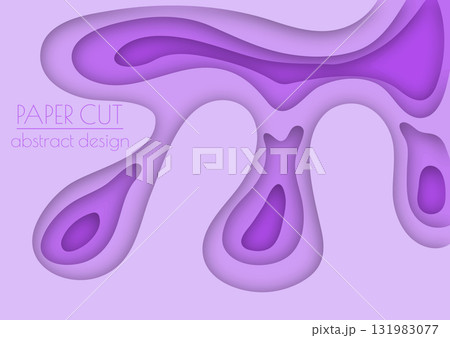 3d layout of the cover, banner, leaflet in the style of cut paper. Abstract smooth shapes create the effect of depth and space. Abstract background for creative design and creative idea 131983077