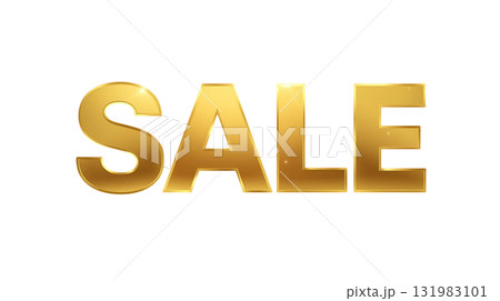 SALE ロゴ ゴールド 縁取り 冬セール用（背景透過PNG） 131983101