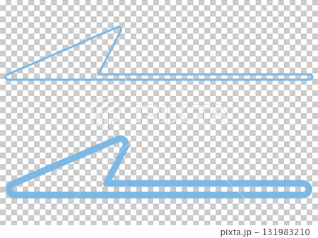 Simple and modern left-pointing line arrow set 131983210