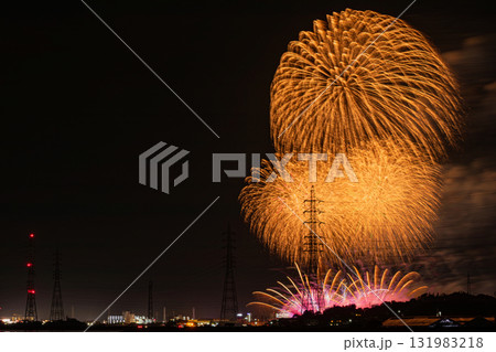 田原市の渥美半島花火大会の風景(愛知県) 131983218
