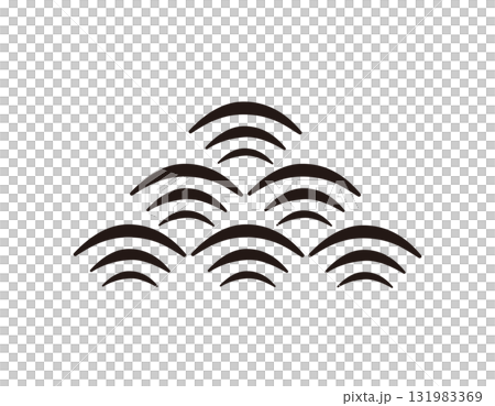 Seigaiha pattern Japanese pattern background illustration Seigaiha pattern Japanese pattern background illustration 131983369