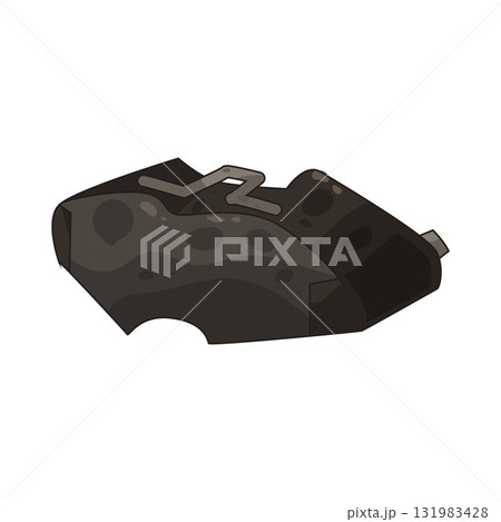 illustration of brake caliper assembly 131983428
