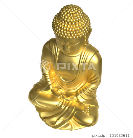 The Gold Buddha statue png image for religion concept 3d Rendering. The Gold Buddha statue png image for religion concept 3d Rendering. 131983611