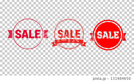 SALE logo, red letter badge, for winter sale (transparent PNG) 131984650