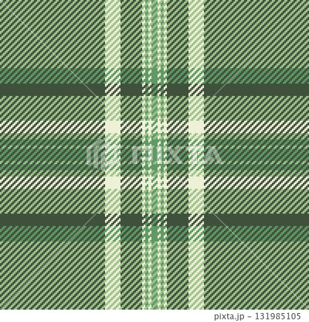 Green plaid texture, classic and versatile. Textile pattern for fashion, backgrounds, or design projects. Seamless, traditional, and elegant style. 131985105