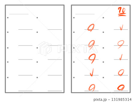 テスト用紙70点 131985314