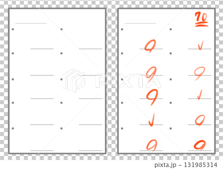 テスト用紙70点 131985314