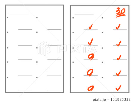 テスト用紙30点 131985332