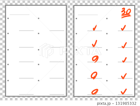 テスト用紙30点 131985332