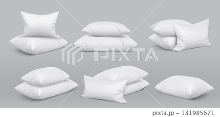 Realistic pillow mockup arrangements 131985671