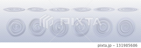 Water drop sound ripples collection 131985686