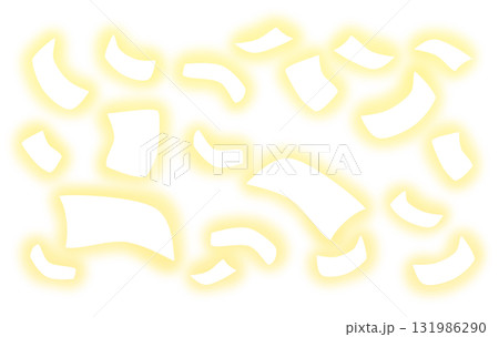 散らばる光る紙切れパターン(黄色) 散らばる光る紙切れパターン(黄色) 131986290