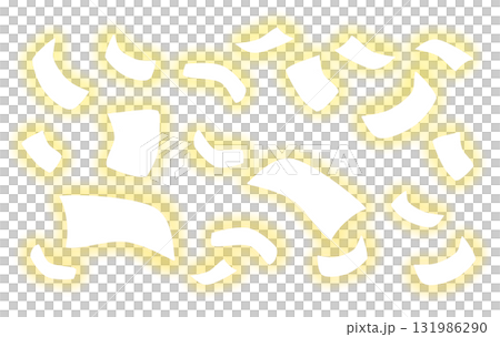 散らばる光る紙切れパターン(黄色) 散らばる光る紙切れパターン(黄色) 131986290