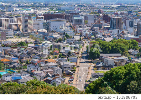 小牧山城、展望室からの眺め〈愛知県小牧市〉 小牧山城、展望室からの眺め〈愛知県小牧市〉 131986705