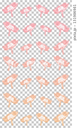 發光的紅蜘蛛百合剪影垂直圖案 131986981