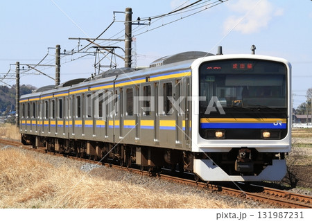 209系電車で運行する成田線のローカル線エリア 209系電車で運行する成田線のローカル線エリア 131987231
